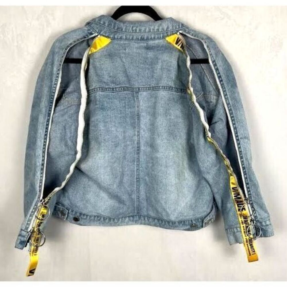 VMade 24/7 Women's Denim Streetwear Jacket SZ S Trucker M1 Denim Zipper Sleeves - Picture 4 of 10